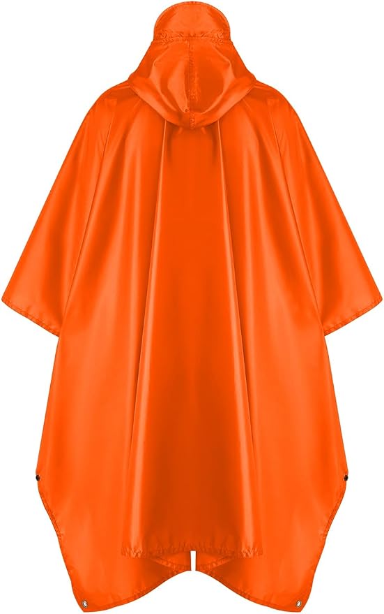 salamra Hooded Rain Poncho Waterproof Raincoat Jacket - Image 7