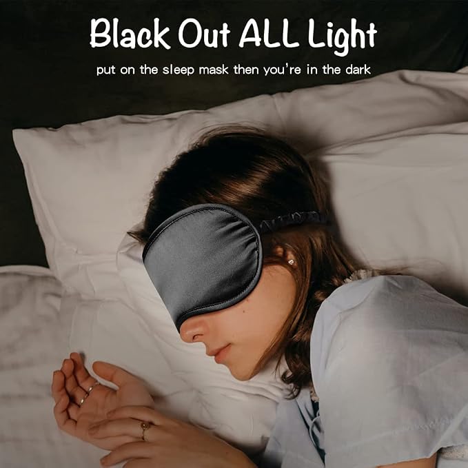 LULUSILK Mulberry Silk Sleep Eye Mask Blindfold - Image 3