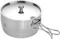 CAMPINGMOON 2 Quart Camping Saucepan 3-ply Stainless Steel Cooking Pot w/Lid by CAMPINGMOON