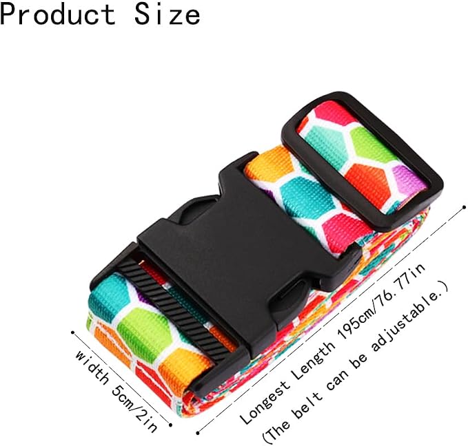 Adjustable Travel Luggage Strap Suitcase Belt Travel Bag Accessories 1.96 in W - Image 9