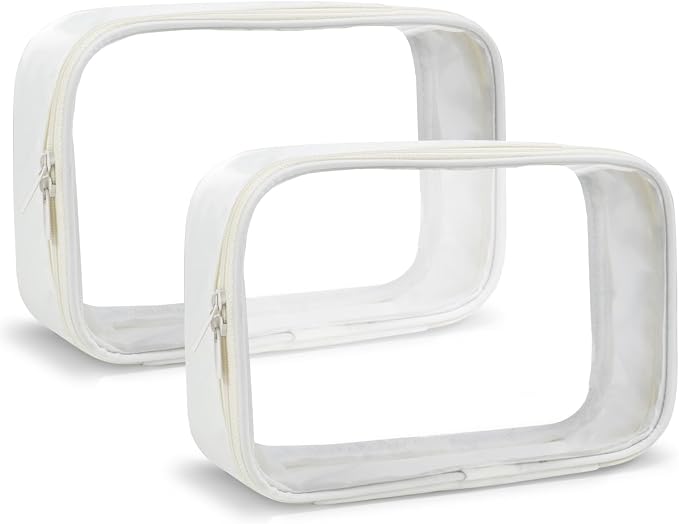 Moyad TSA Approved Clear Toiletry Bag, 2 Pack Quart Size 3-1-1 Liquids Pouch by Moyad