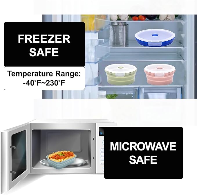 Collapsible Silicone Food Storage Container Set - Image 6