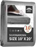 RAINDEWAY Tarps Heavy Duty Waterproof 10x20 Feet, 10Mil Multipurpose Poly Tarp by RAINDEWAY