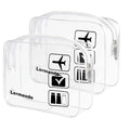 Lermende 2pcs Clear Toiletry Bag TSA Approved Travel Bag, Carry On by Lermende