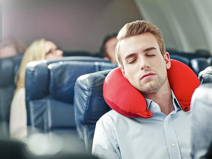 Classic Bean Sleeper, Comfortable Travel Pillow Filled - Image 2