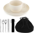 Camping Essentials Set, HOMQUEN Camping Plates and Bowls Set, Coffee Mug by HOMQUEN