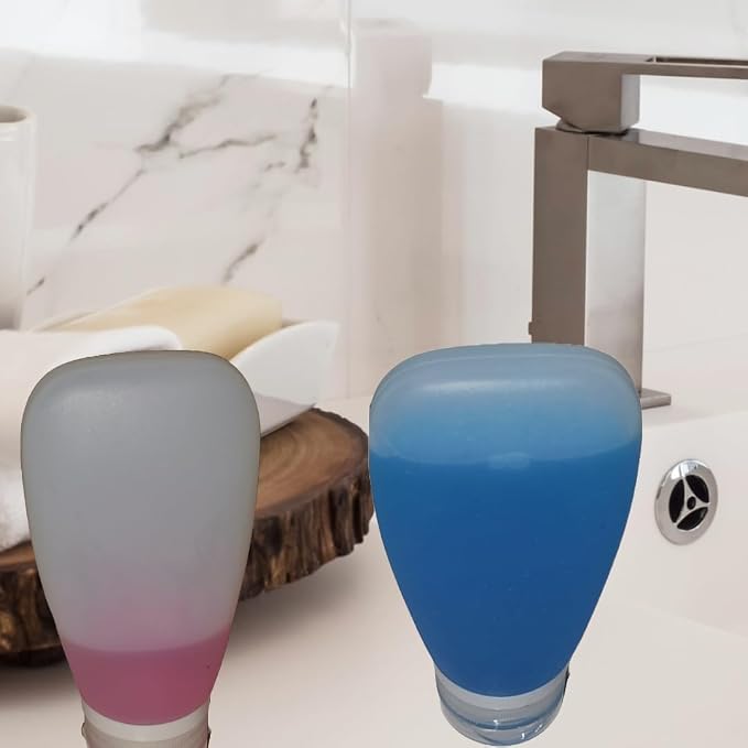 Travel Bottles for Toiletries, TSA Approved 3oz Leak Proof Silicone Soft - Image 4