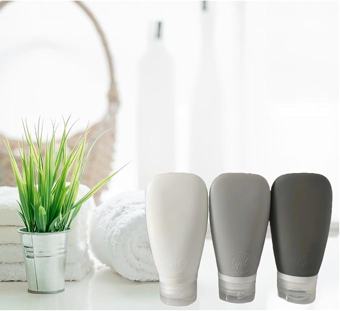 Travel Bottles for Toiletries, TSA Approved 3oz Leak Proof Silicone Refillable - Image 2