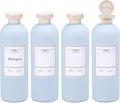 ASEVAT 13.5oz 4pack Refillable Travel Shampoo and Conditioner Bottles, Travel by ASEVAT