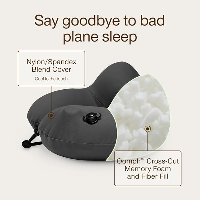 Coop Home Goods AirJustable Travel Neck Pillow, Inflatable, Adjustable Support - Image 4