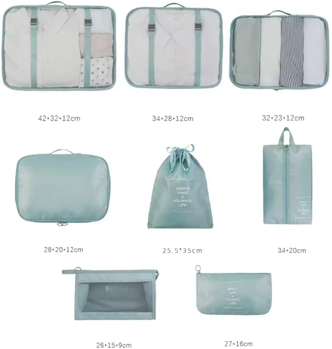9 Set Packing Cubes for Suitcases, Aydicon Travel Luggage Packing Organizers - Image 3