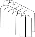 Garment Bags for Hanging Clothes 12 PCS Transparent Waterproof Dustproof by HomeClean