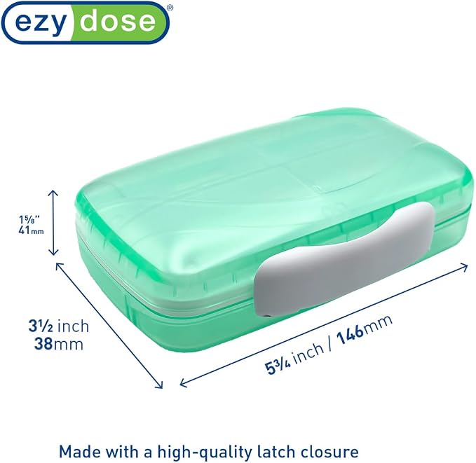 EZY DOSE Moisture-Proof Pill Case, Medicine Planner, Vitamin Organizer Box - Image 3