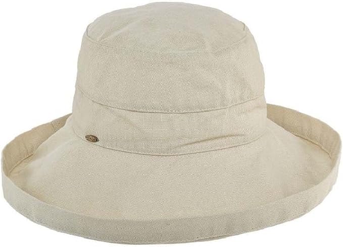 Scala Women's Cotton Hat with Inner Drawstring and Upf 50+ Rating by SCALA