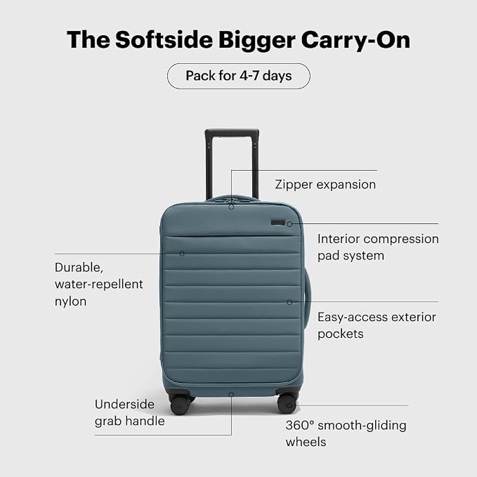 Away Softside Bigger Carry-On Suitcase, 23 Inch Lightweight, Expandable - Image 3