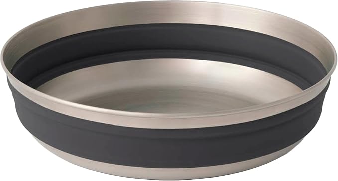Sea to Summit Detour Stainless Steel Collapsible Bowl, Beluga Black by SeaToSummit