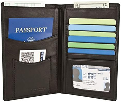 Travelon Passport Holder RFID Blocking Wallet Card ID Case Cover Organizer Black - Image 2