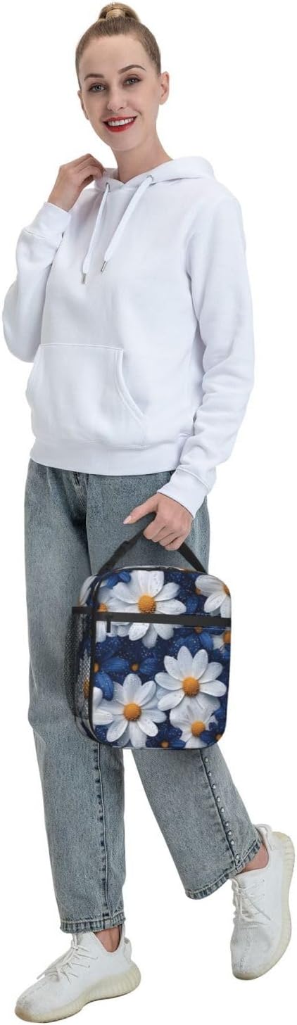 Daisy Insulated Lunch Box for Women Men Daisy Lunch Bag for Travel, or Fishing - Image 8