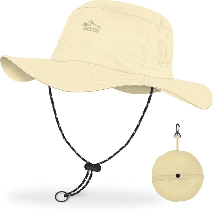 BROTOU Foldable Bucket Hats for Women/Men, UPF 50+ Wide Brim Sun Hat, by BROTOU