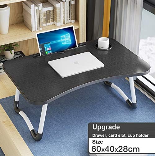 Home Office Lap Desk with Storage Drawer, Cup and Phone Holder, Laptop Bed Tray - Image 8