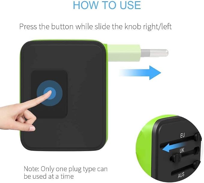 JMFONE International Travel Adapter 2 USB-C & 2 USB-A Ports and Multi AC Sockets - Image 6