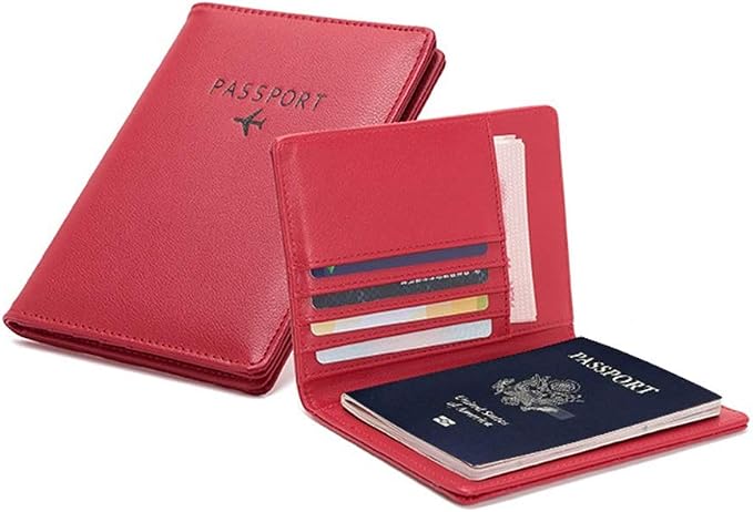 BAKUN Travel Wallet & Family Leather Passport Holder Cover RFID Blocking Travel - Image 3
