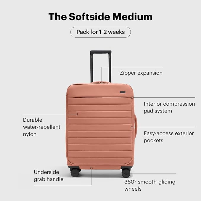 Away Softside Medium Checked Suitcase, 26 Inch Lightweight, Expandable Luggage - Image 3