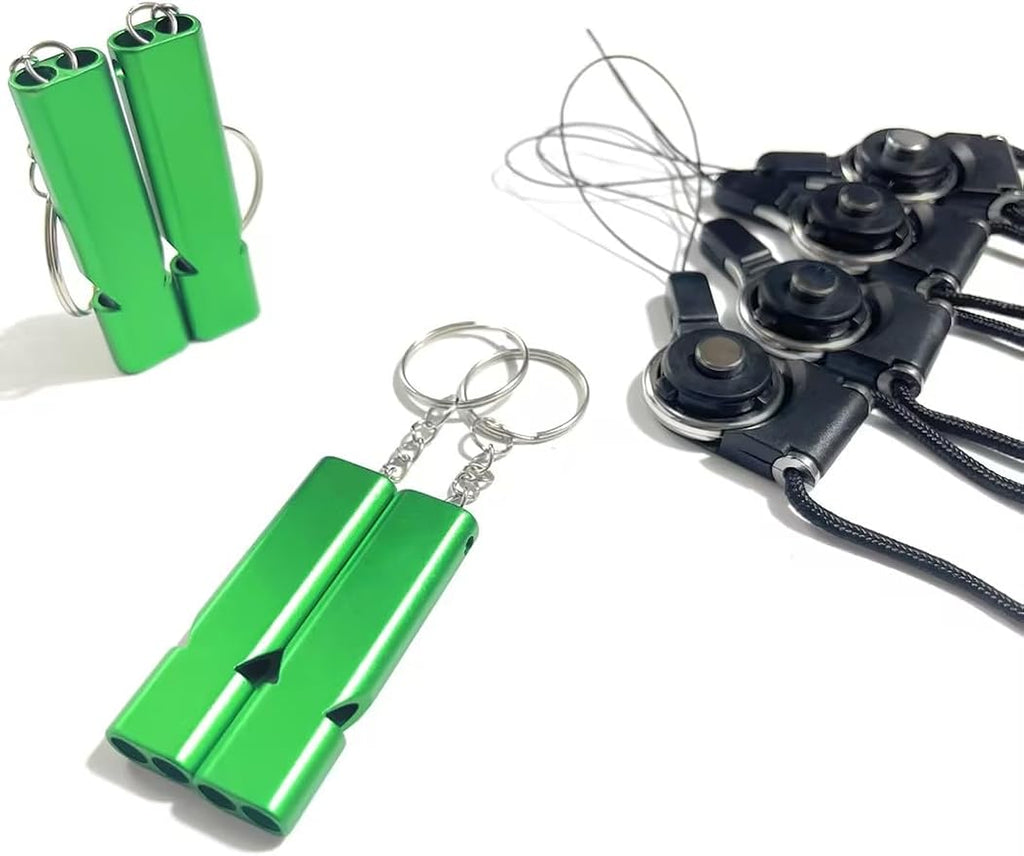4-Pack Loud 120dB Double Tube Emergency Whistle by Unknown