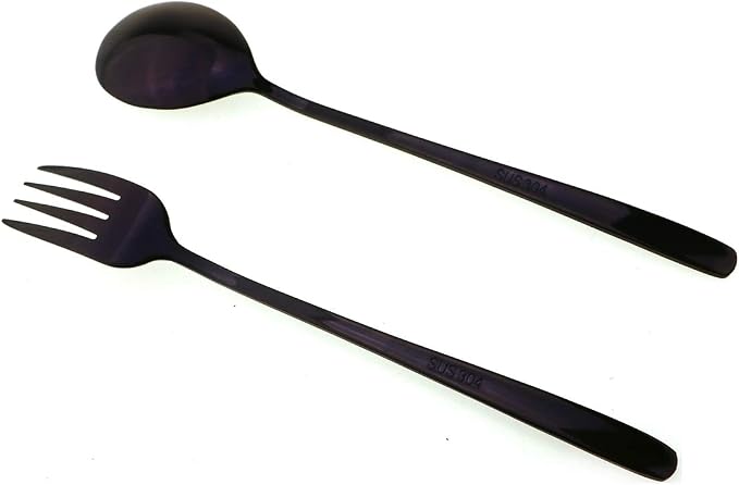 7 Pcs Portable Flatware Set, 304 Stainless Steel Cutlery Set Travel Utensils Set - Image 5