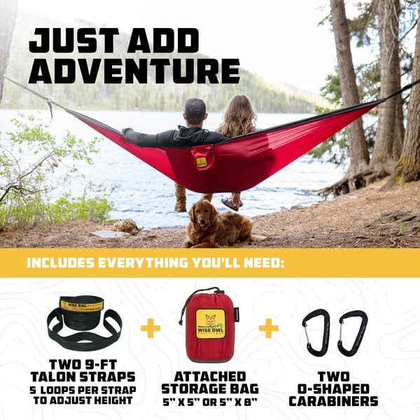 Wise Owl Outfitters Camping Hammock – 500lbs Portable Hammock - Image 4