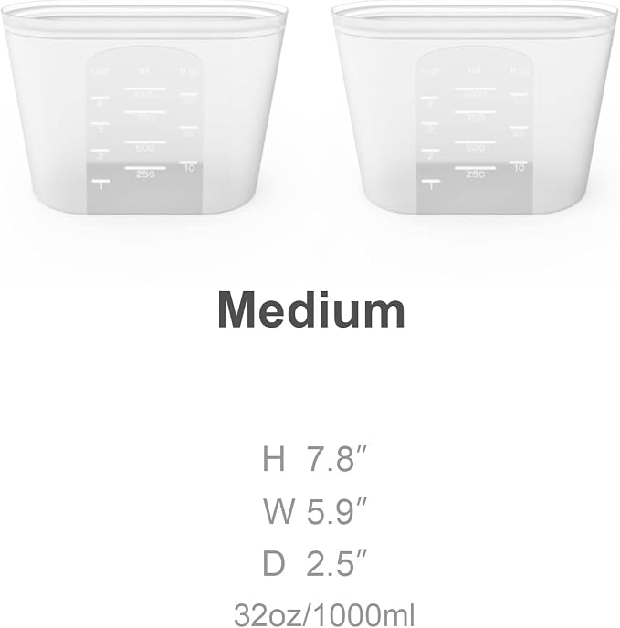 Reusable Silicone Food Storage Bag, - Image 3