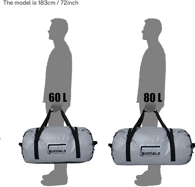 Buffalo Gear Waterproof Duffle Bag 40L 60L 80L Roll-top Dry Bag Heavy Duty - Image 6