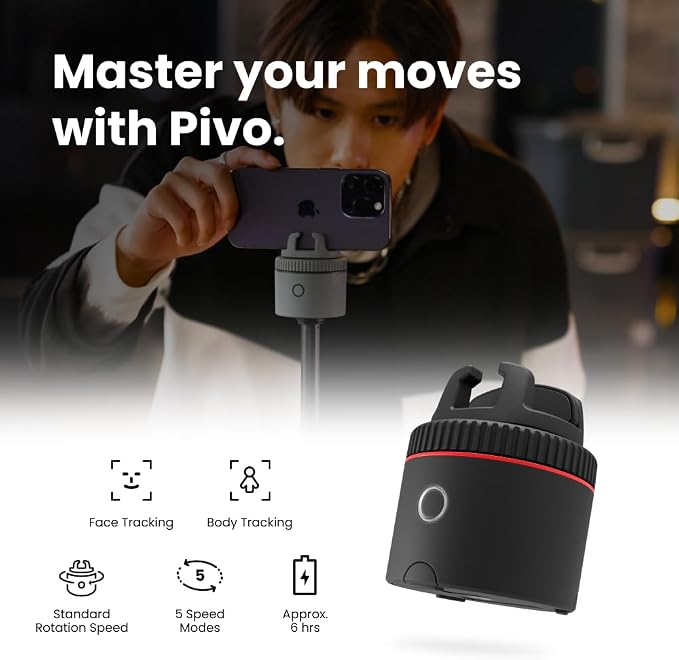 Pivo Pod Classic Auto Tracking Phone Holder, Face & Body Tracker, 360° Rotation - Image 3