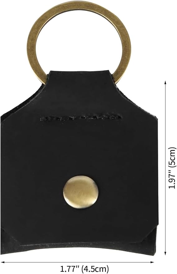 Jack&Chris Genuine Leather SD Card Holder Keychain, Anti-Shock Anti-Dust SD - Image 2