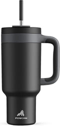 POWCAN 40 oz Tumbler with Handle, 2-in-1 Straw and Sip Lid, Dishwasher Safe by POWCAN
