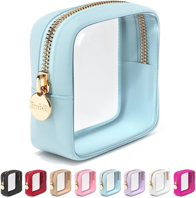 Embla Clear Makeup Bag Zipper Pouch, Transparent Cosmetic Case Organizer by Embla