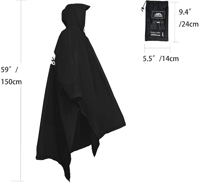 longsinger Rain Poncho for Adult, Waterproof Rain Poncho - Image 4