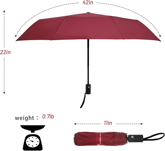SY COMPACT Umbrella Automatic Travel Waterproof Light Folding Umbrellas Easy - Image 2