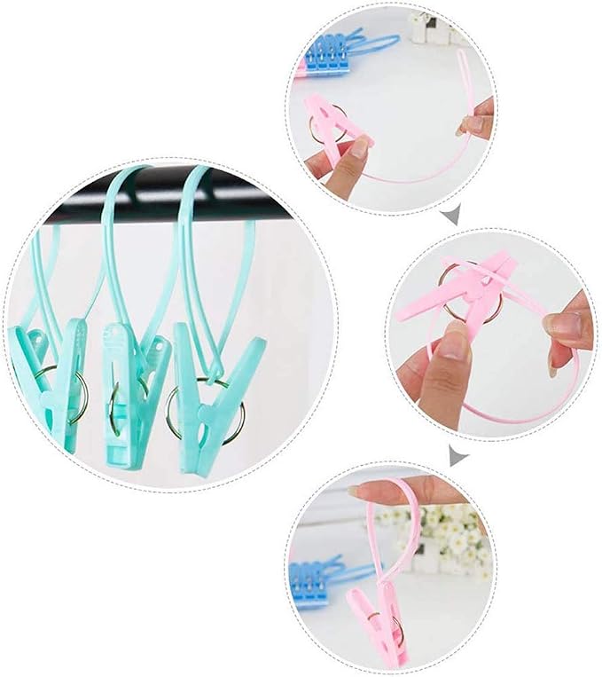 20 Pcs Travel Hangers with 12 Pcs Clips Cruise Ship Essentials Portable Folding - Image 4