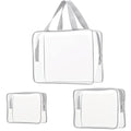 3Pcs Crystal Clear PVC Travel Toiletry Bag Kit by ROYBENS