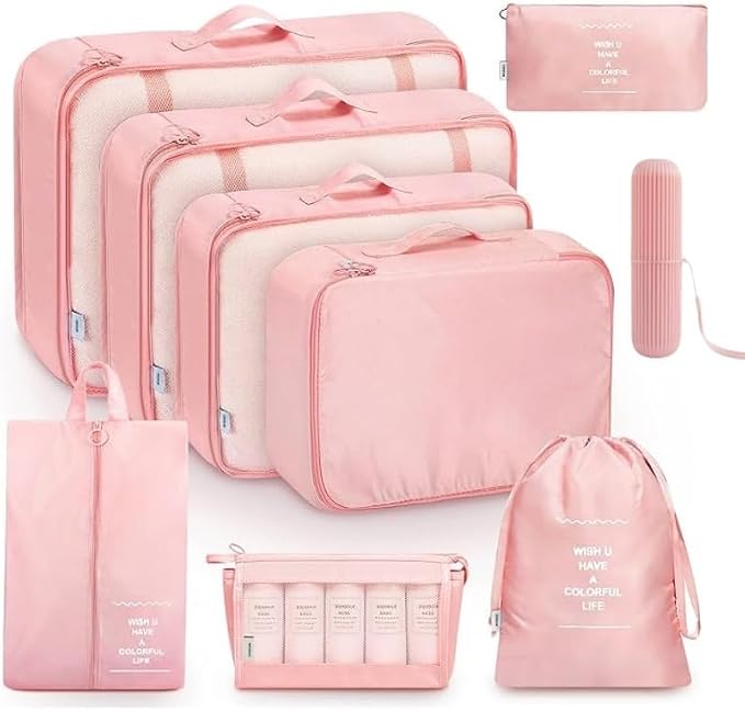 9 Set Packing Cubes for Suitcases, Aydicon Travel Luggage Packing Organizers - Image 2