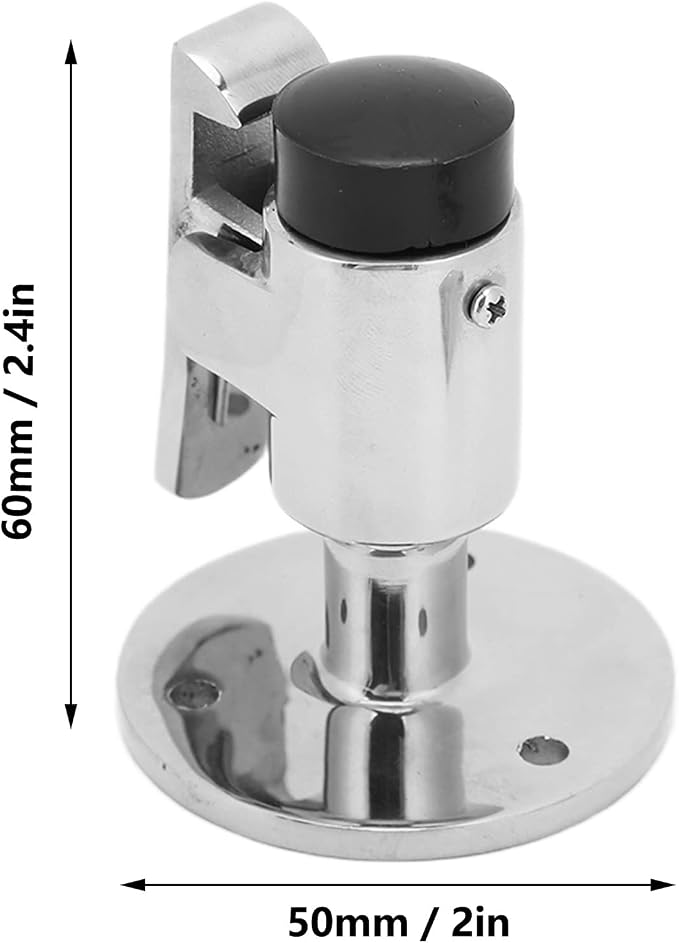 Door Stopper Wall Mounted with Self-Locking Hook Windproof Heavy Duty Marine - Image 2