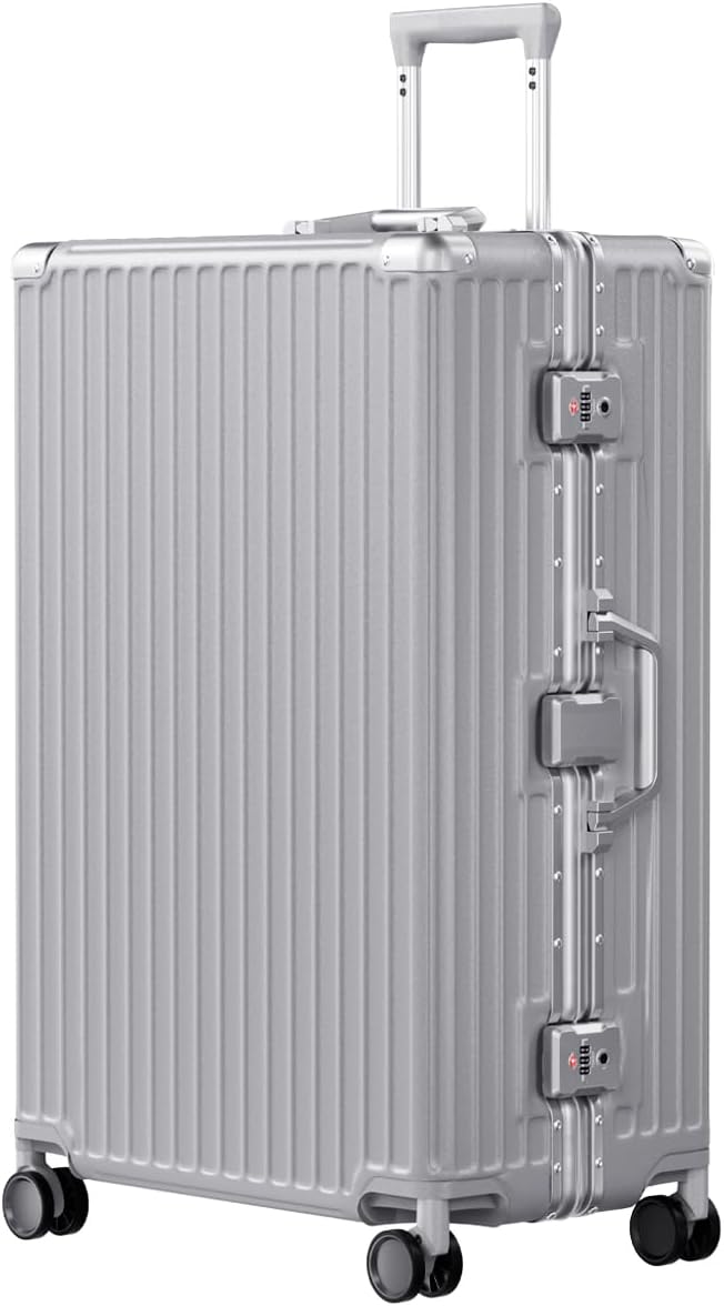 AnyZip Luggage PC+ABS Aluminum Frame Zipperless Checked Luggage Hard Shell by YourBestTravelChoice