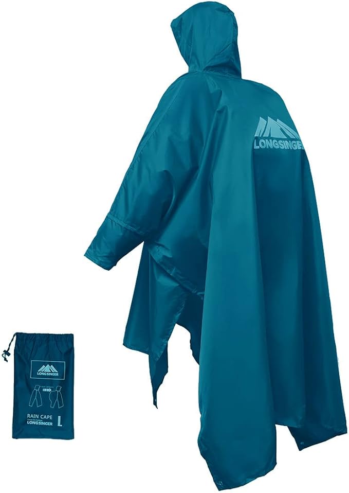 longsinger Rain Poncho for Adult, Waterproof Rain Poncho by longsinger