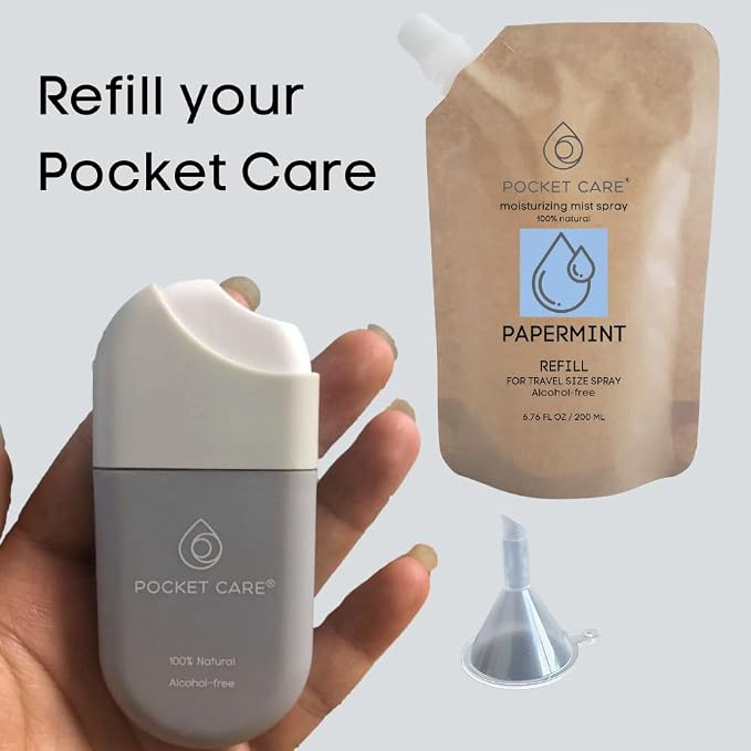 POCKET CARE | 2 Pack Peppermint Hand Cleanser Moisturizing Spray 1 Fl OZ- - Image 6