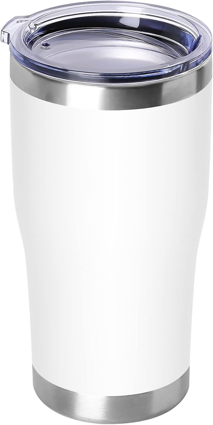 DOMICARE 20oz Tumbler with Lid Stainless Steel Tumblers Bulk, Double Wall by VisittheDOMICARE