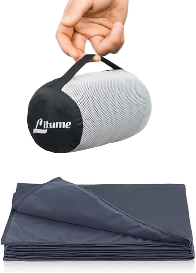 Travel Blanket Lightweight and Breathable, 67 x 48 in Soft Airplane Flight by LitumeOutdoorCollection