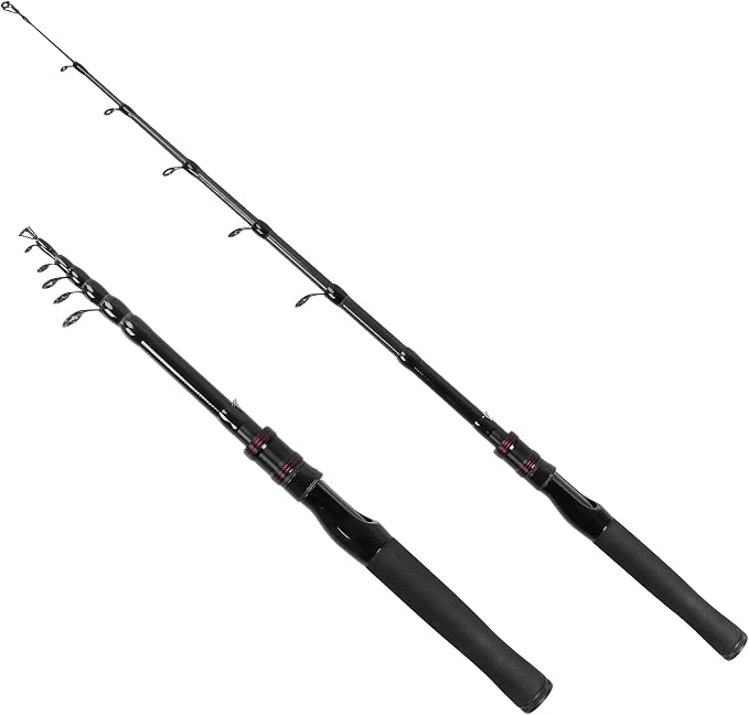 Telescopic Fishing Rod, Collapsible Fishing Rod Portable Spinning Pole by RESTCLOUD