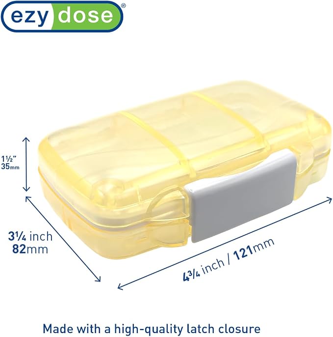EZY DOSE Moisture-Proof Pill Case, Medicine Planner, Vitamin Organizer Box - Image 3