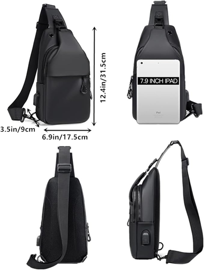 Waterproof Sling Bags Mens Shoulder Crossbody Backpack - Image 5